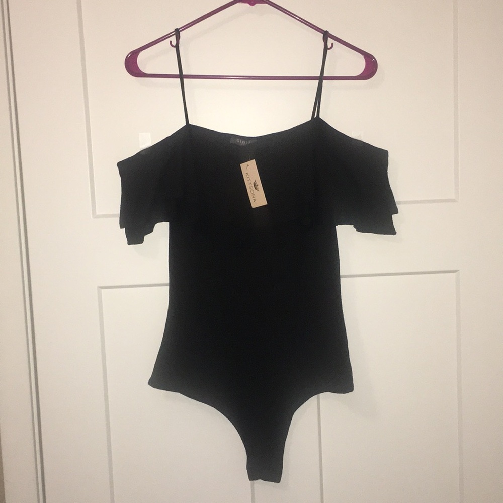NWT Black Off the Shoulder Body Suit